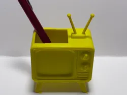 Fișiere pentru imprimante 3D | Fișier 3MF | Vintage tv pen holder