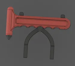 Glass breaking hammer mockup