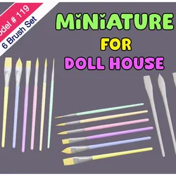 Miniature Games & Accessories STL Descărcare - 6 Paint Brushes Set - DIAMOND-LION
