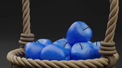 Realistic Blue Apples