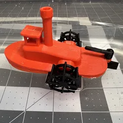 Rubberband Powered Bathtub Paddle Steamer