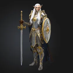 Elf Paladin - D&D Model