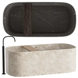 Freestanding bath designed by Piet Boon