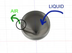 Funnel with faster air removal