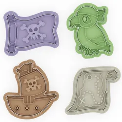 Pirate Cookie Cutter Set - 4 Designs (Version 2)