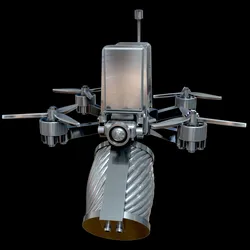 Quadcopter with grenade 3D Print Model in Vehicle 480640