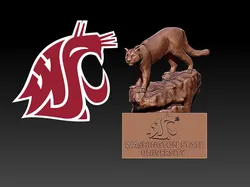WASHINGTON STATE UNIVERSITY SYMBOL STATUE - 3D PRINT 3D Print Model in Sculpture 481339