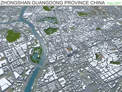 Zhongshan Guangdong Province China city 80km