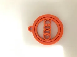AUDI KEY RING FLEXIBLE ROTATIVE PRINT IN PLACE KEYCHAIN 3D Print Model in Rings 481874