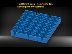 Battery Box - 9V - Gridfinity - Vasemode - 15 different sizes