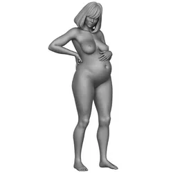 Beautiful Pregnant Woman With Vagina 3D Print Model