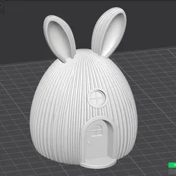 easter bunny egg house