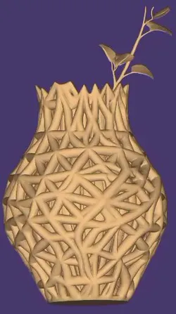 Geometric-Organic Flowerpot - Modern and Futuristic Design
