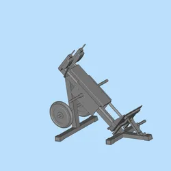 Gym scene model fitness equipment 45 degree leg press machine 1/64 scene digital model