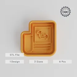Halloween Cookie Cutter & Stamp Set, Perfect for Fondant, Includes 6 Pieces, S/M/L Sizes