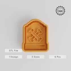 Halloween Decoration Shape Cutter & Stamp Set, Spooky Cookie & Fondant Designs, 6 Pieces, Sizes S/M/L