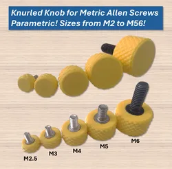 Knurled Knob for Metric Allen Screws - Parametric