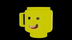 Lego mug for renders and visualizations made completely in blender 293