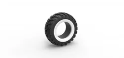 Military KRAZ Whitewall tire VID-201 Scale 1 to 25 3D Print Model in Vehicle 459354