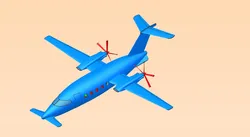 Piaggio Avanti Aircraft Solid Assembly Model