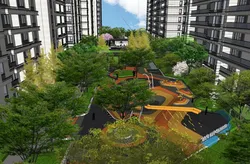 Su model of modern high-end residential landscape