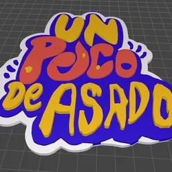 Un Poco de Asado Logo Cumbia 3D Un poco de ruido par alogo chop de cerveza y mate