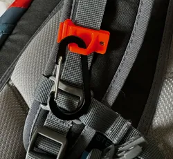 Backpack attachment loop for nylon strap