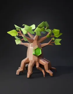 Create a Roblox ready low poly 3D pet called Ancient Treant Living a