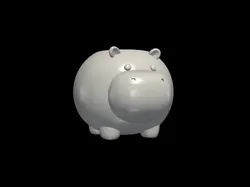 Cute Hippo Planter - Roly-Poly Desk Pot