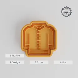 Dress Shape Cutter & Stamp Set, Perfect for Cookies & Fondant, Includes 6 Pieces, Sizes S/M/L