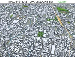 Malang city East Java Indonesia 20km