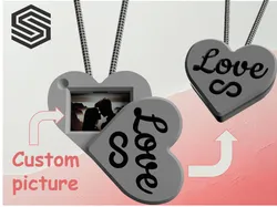 Modern Openable Heart With Picture Inside