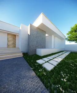 Modern Small Home Low-poly