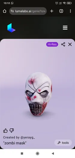 Máscara zombi