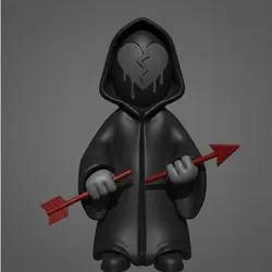 Other STL Download - Sad Cupid Minimalist 3D Figure 3D print modelby MIDNIGHT_ART