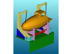 Toys for boys-ship/davit for side launched lifeboats-OpenSCAD CSV