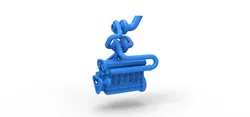 Twin Turbo straight-six engine Version 3 Scale 1 to 25 3D Print Model in Vehicle 461221