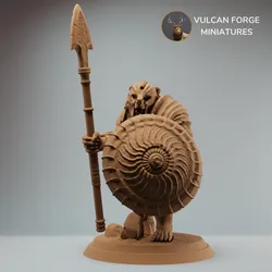 Werebear, bear fighter guardian with spear and shield - pre supported