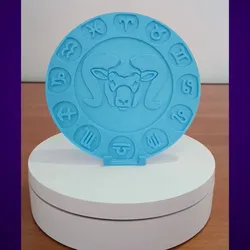 Beer Coaster "ARIES" .STL file for 3d printing