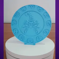 Beer Coaster "SCORPIO" .STL file for 3d printing