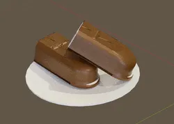 Chocolate bar on a plate Free