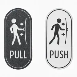 Fișiere pentru imprimante 3D | Fișier 3MF | Push & Pull Door Signs – Minimal Door signs