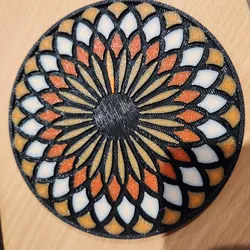 Geometric coaster with drip tray