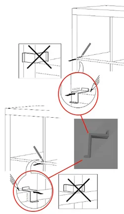 IKEA - Kalax shelf, door installation assistance | IKEA - Kalax regal, Tür Einbau Hilfe