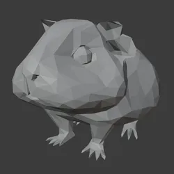 Low poly guinea pig