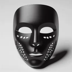 Modern Girl Face Mask 3D Print – Trendy New Style Wearable Mask, Futuristic Fashion Accessory