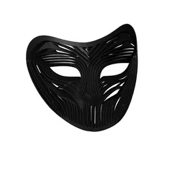 Modern Vertical Lines Mask 3D Print – Stylish Small Face Mask, Geometric Minimalist Design