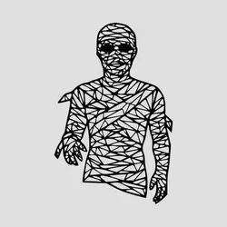 Mummy Line Art Wall Art
