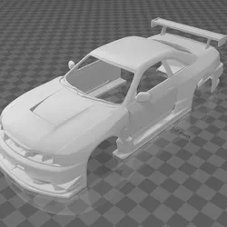 Nissan Skyline R33 GT-R LM Shell Body – Divided Parts for Easy Printing