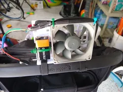 PC Fan Mount for Stroller, Harbor Freight Storage Bins, Anything You can Velcro Strap Around